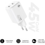 Încărcător de Perete Subblim SUBCHG-6G4520 Alb 120 W 45 W