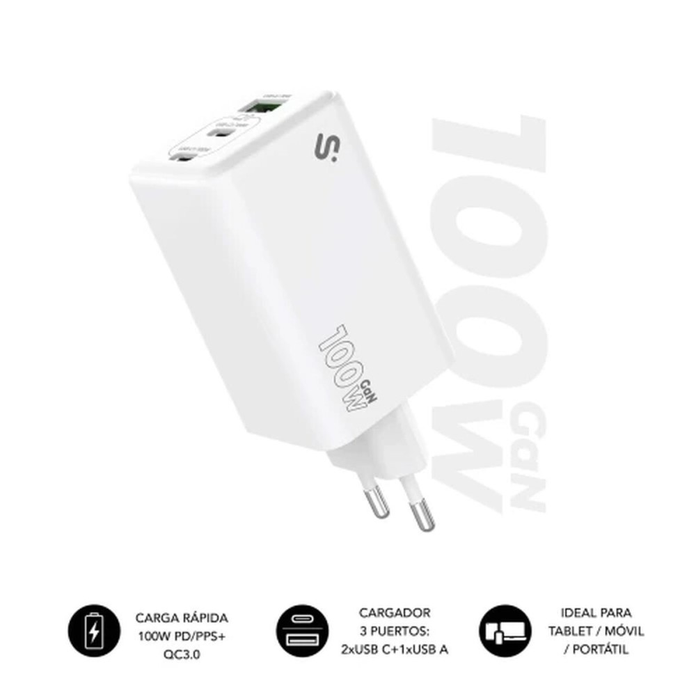 Încărcător de Mașină Subblim SUBCHG-6G1003 Alb 100 W 120 W