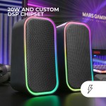 Difuzoare PC Mars Gaming MSOM Negru 20 W