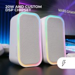 Difuzoare PC Mars Gaming MS-OM Alb 20 W 4 W