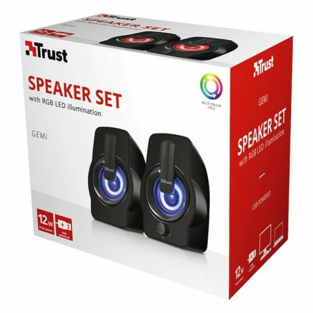 Difuzoare PC Trust Gemi Negru 6 W 5 W 12 W