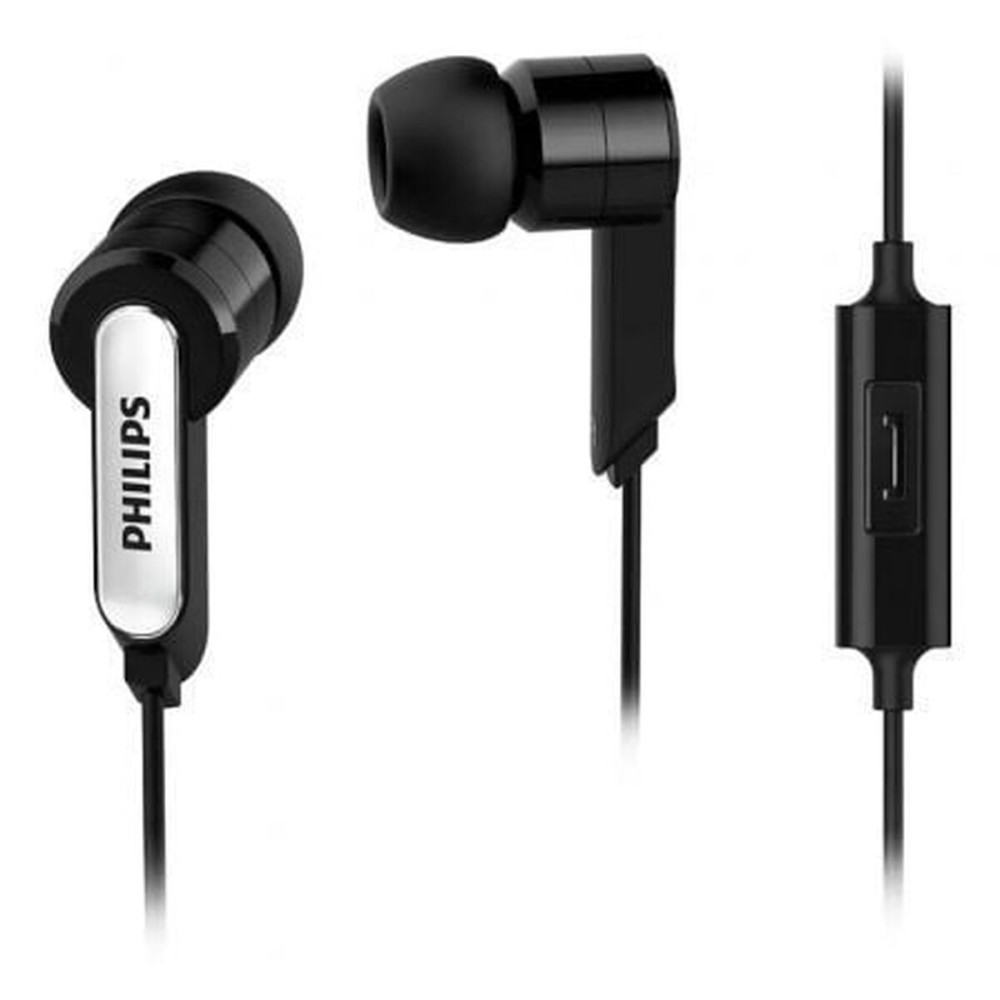 Căști cu Microfon Philips SHE1405BK/10 Negru Silicon