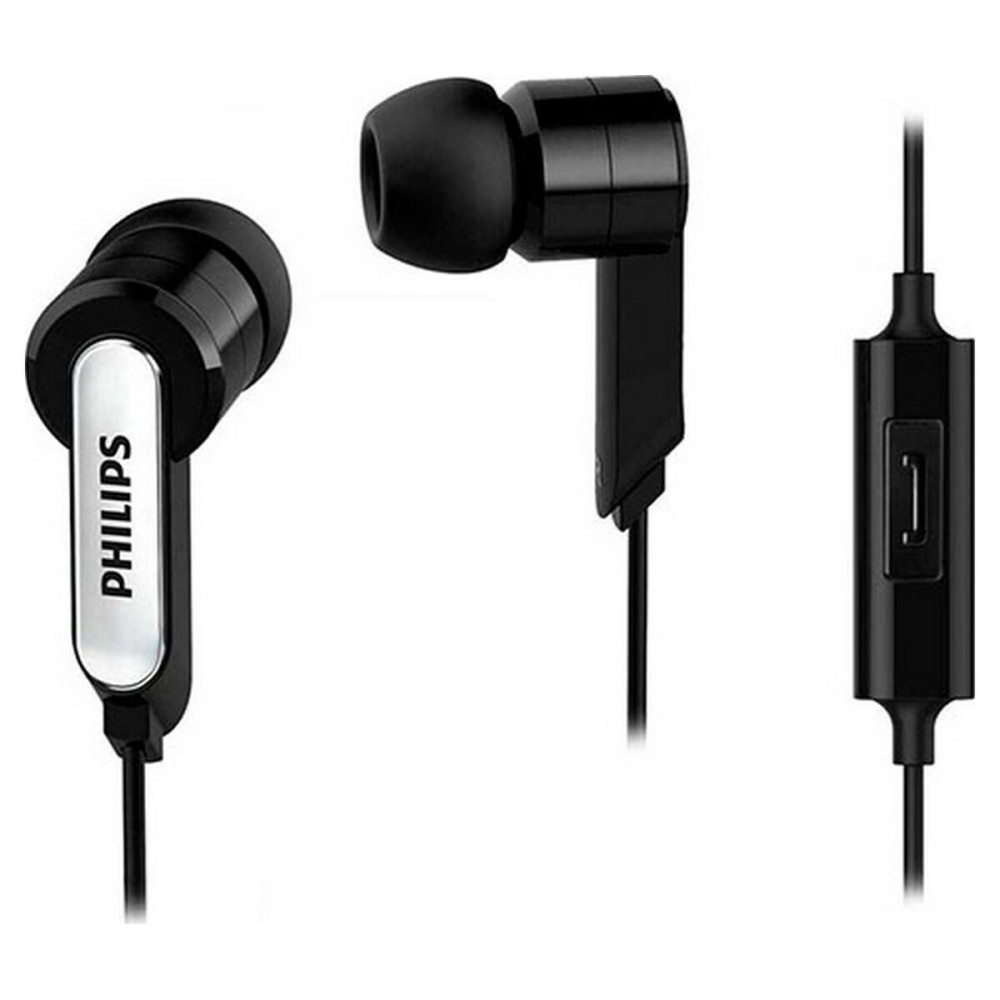 Căști cu Microfon Philips SHE1405BK/10 Negru Silicon