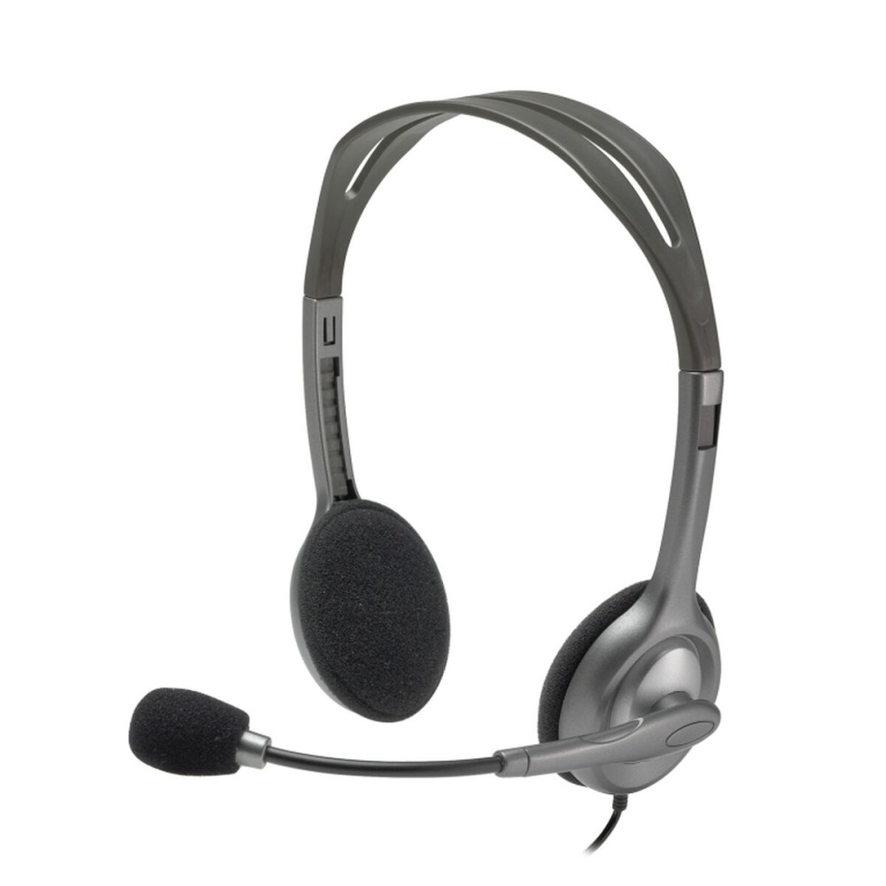 Căști cu Microfon Logitech LGT-H110 Negru Gri