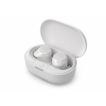 Căști fără fir cu carcasă de încărcare Philips TAT1209WT Alb