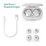 Căști fără fir cu carcasă de încărcare Philips TAT1209WT Alb