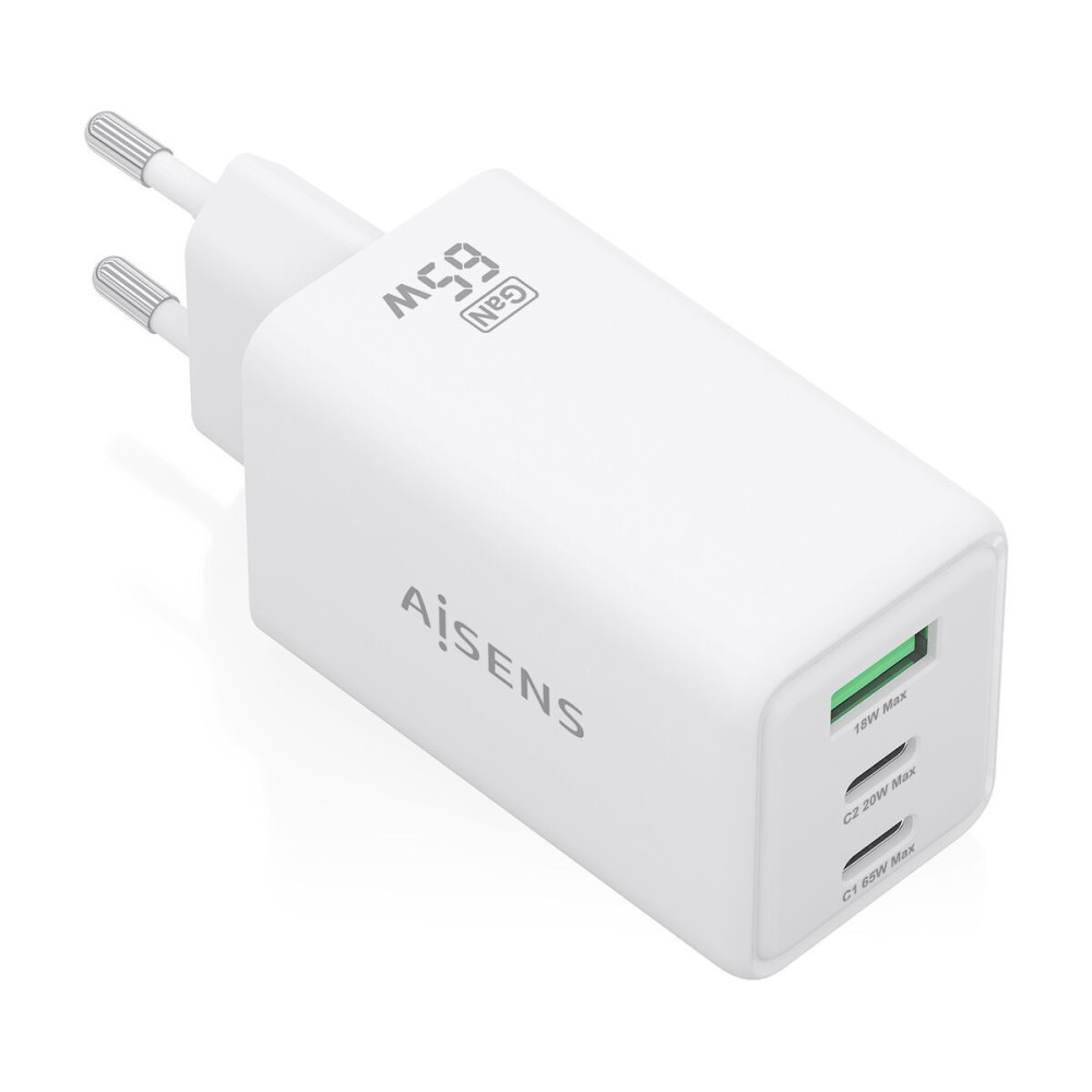 Încărcător de Perete Aisens ASCH-65W3P072-W Alb 65 W