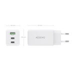 Încărcător de Perete Aisens ASCH-65W3P072-W Alb 65 W