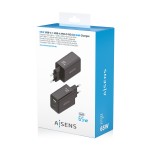 Încărcător de Perete Aisens ASCH-65W3P073-BK Negru 65 W