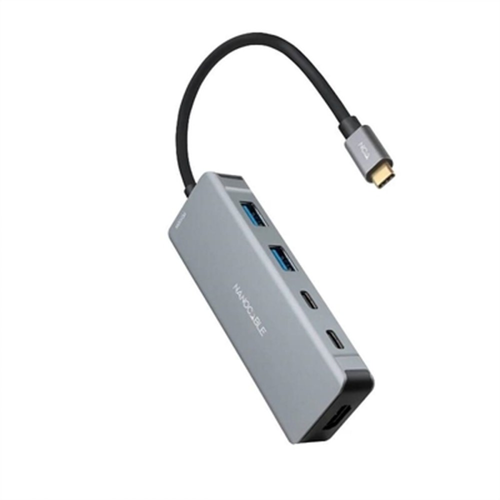 Hub USB-C NANOCABLE 10.16.1006 Gri 100 W