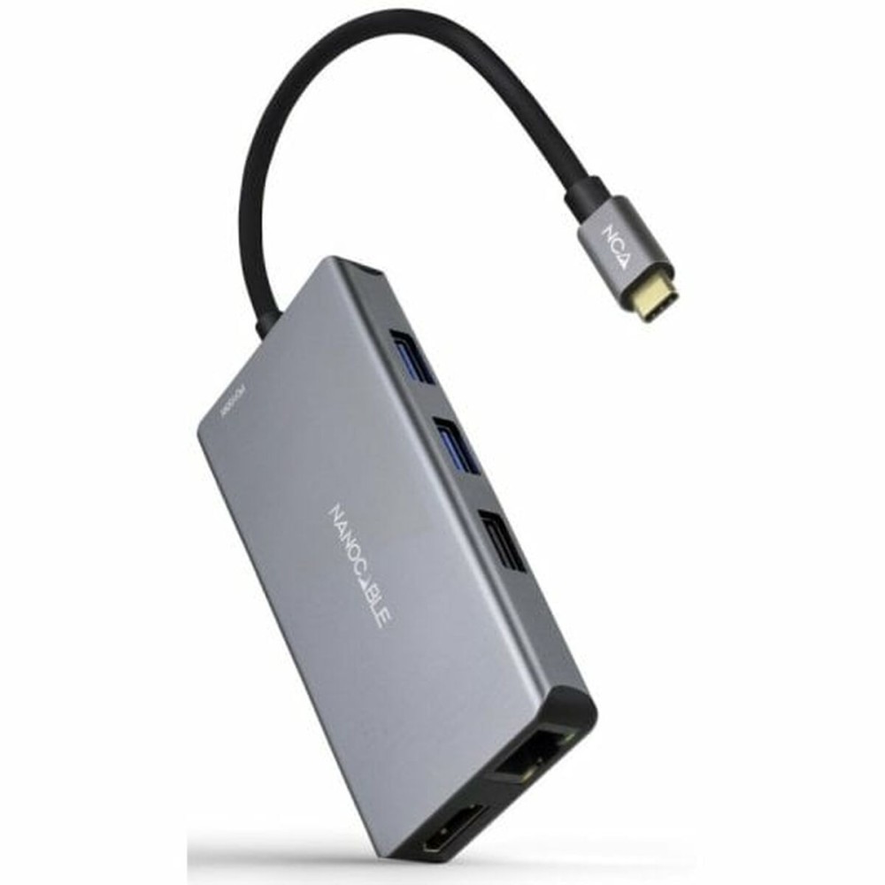 Hub USB NANOCABLE 10.16.1009 Gri 100 W 50 W