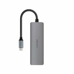 Hub USB NANOCABLE Nanocable Hub USB-C 3xUSB-A+HDMI+USB-C PD Gri 100 W 50 W
