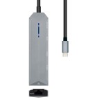 Hub USB-C Aisens ASUC-5P003-GR Negru Gri 100 W