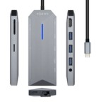 Hub USB-C Aisens ASUC-9P001-GR Gri 100 W