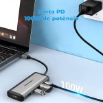 Hub USB Vention CNBHB Gri