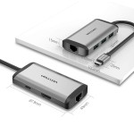 Hub USB Vention CNCHB Negru Gri