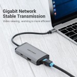 Hub USB Vention CNCHB Negru Gri