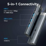 Hub USB-C Vention TGMHB Gri