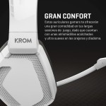 Căști cu Microfon Krom KOPA PRO Alb