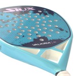Paletă de Padel Siux Valkiria Go 2025 Albastru Roz Fibră de carbon Cărbune EVA
