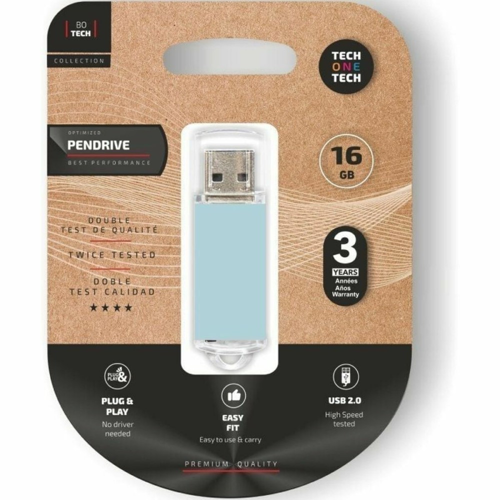 Pendrive Tech One Tech TEC3010-16 Albastru 16 GB