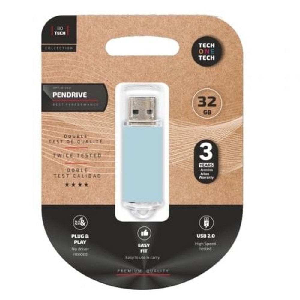 Memorie USB Tech One Tech TEC3010-32 Albastru 32 GB