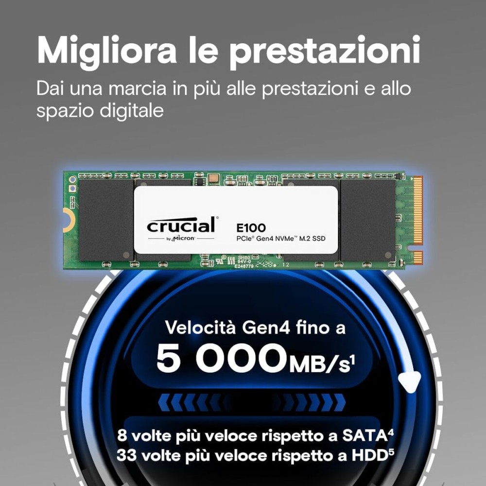 Hard Disk Crucial E100 1 TB SSD