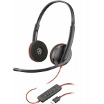 Căști cu Microfon Poly 8X228A6 Negru Roșu