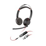 Căști cu Microfon Poly Blackwire 5220 Negru