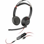 Căști cu Microfon Poly Blackwire 5220 Negru