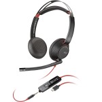 Căști cu Microfon Poly Blackwire 5220 Negru
