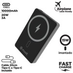Powerbank Muvit for Change MCCHP0010 Negru Aluminiu 10000 mAh