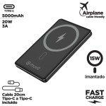 Powerbank Muvit for Change MCCHP0009 Negru Aluminiu 5000 mAh