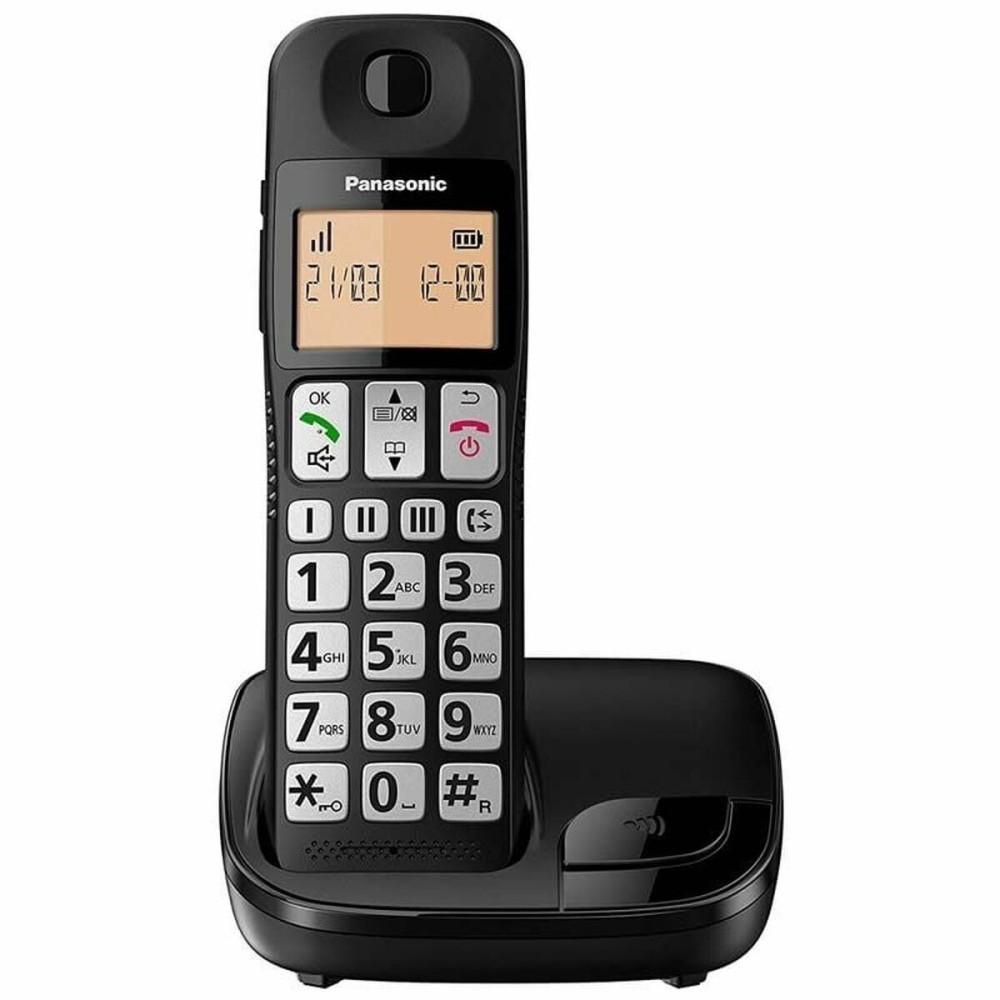 Telefon fără Fir Panasonic KX-TGE310SPB Negru Chihlimbar