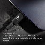 Cablu USB-C la Lightning Apple MEQM4ZM/A Negru 20 cm