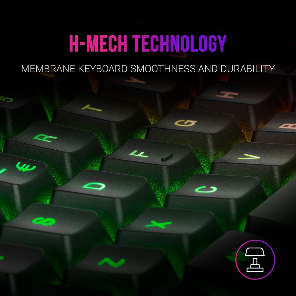 Tastatură și Mouse Gaming Mars Gaming MCPXBES Negru Qwerty Spaniolă