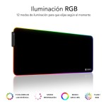 Covoraș de șoarece Subblim SUBMP-02RGB01 Negru Multicolor