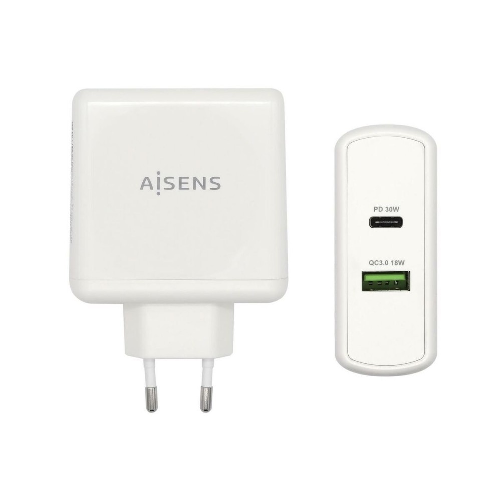 Încărcător USB Perete Aisens ASCH-2PD30QC-W 48 W Alb