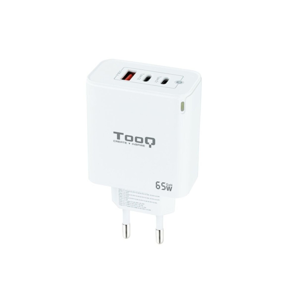 Încărcător de Perete TooQ TQWC-GANQC2PD65WT Alb 65 W