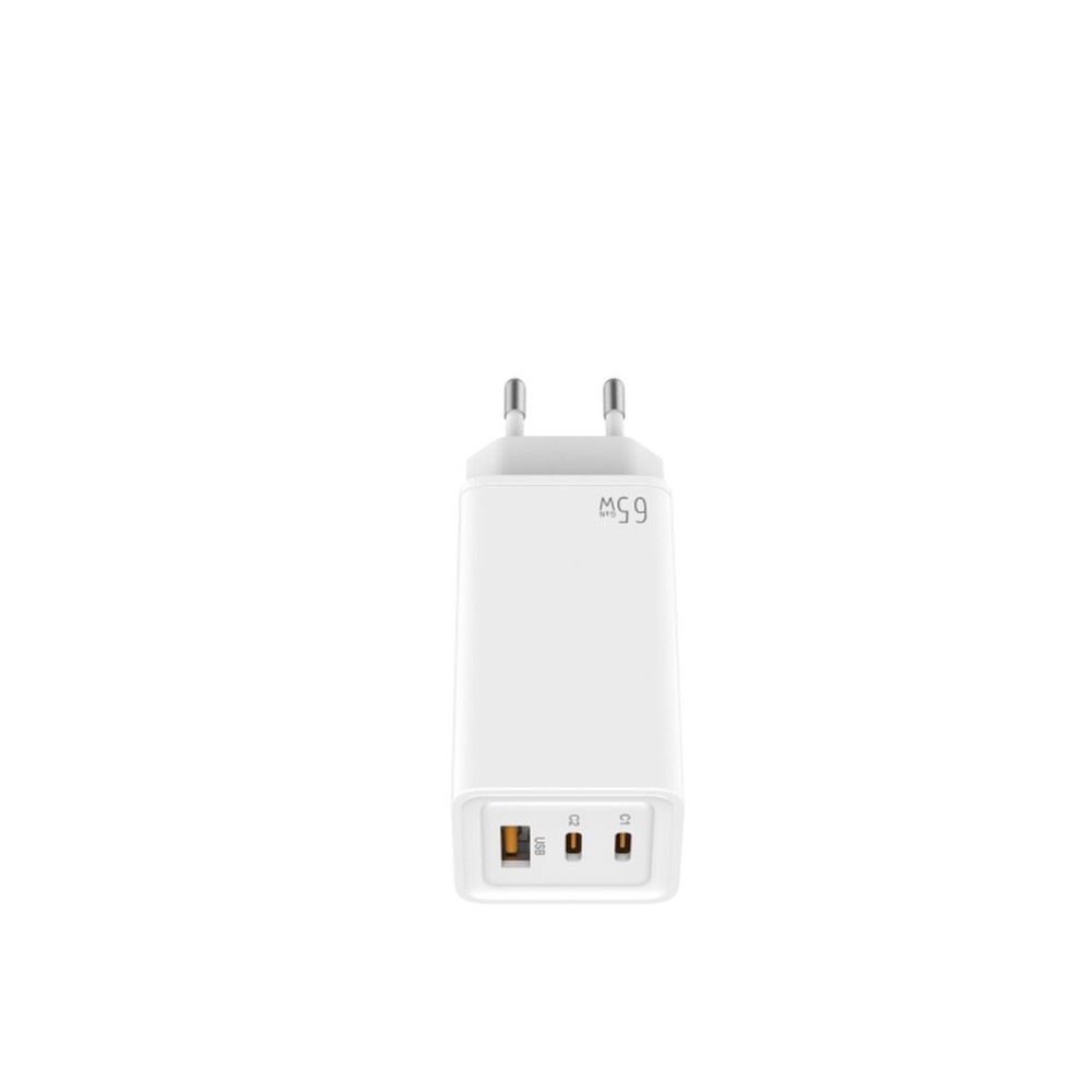 Încărcător de Perete LEOTEC 65W GaN 2 USB-C PD Alb 65 W