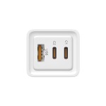 Încărcător de Perete LEOTEC 65W GaN 2 USB-C PD Alb 65 W
