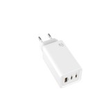 Încărcător de Perete LEOTEC 65W GaN 2 USB-C PD Alb 65 W