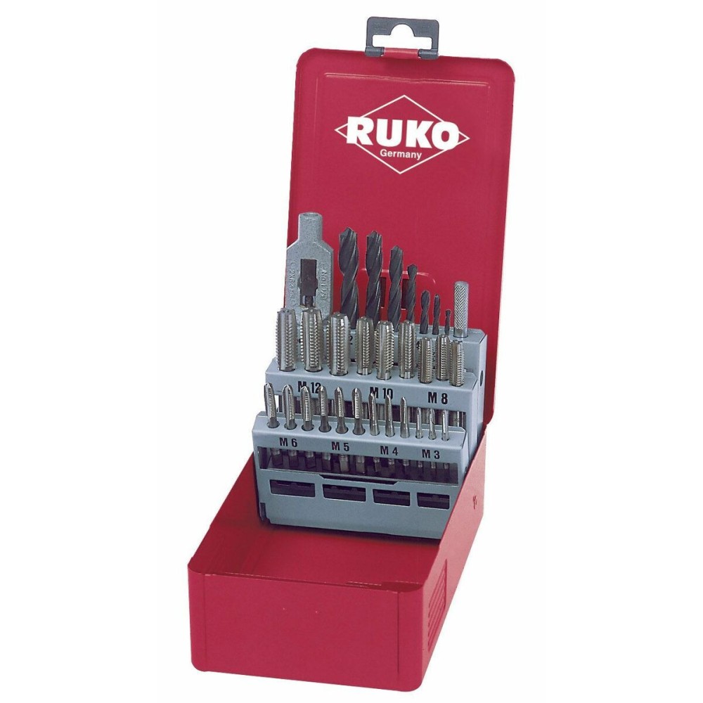 Set de maşină de filetat şi şuruburi RUKO 29 Piese