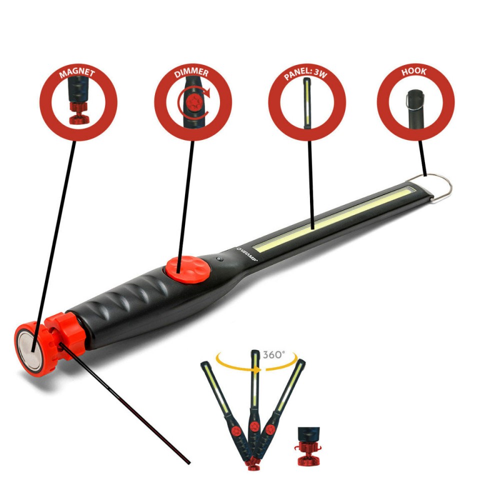 Lanternă Velamp BLACKMAN 3 W 150 Lm Reîncărcabil/ă
