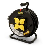 Bobină de cablu Stak REELHD 40 m 3 x 1,5 mm 4 Prize