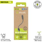 Adaptor USB-C la Jack 3.5 mm Muvit for Change JDS-C35 Negru