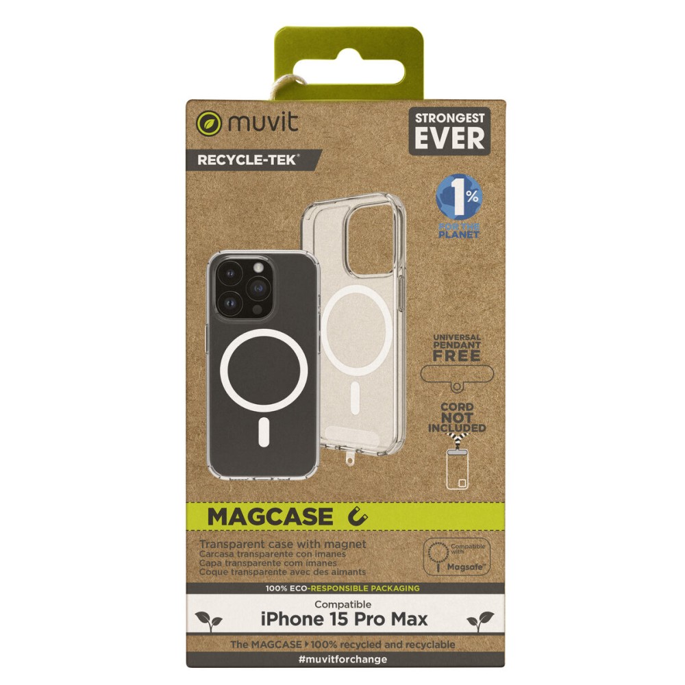 Husă pentru Mobil Muvit for Change iPhone 15 Pro Max Clear Magnetic