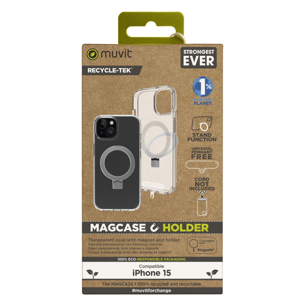 Husă pentru Mobil Muvit for Change iPhone 15 Clear iPhone 15 Magnetic