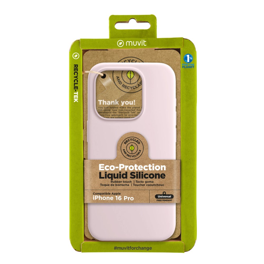 Husă pentru Mobil Muvit for Change iPhone 16 Pro Roz