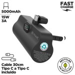 Powerbank Muvit for Change DP53D-R-PD Negru 5000 mAh